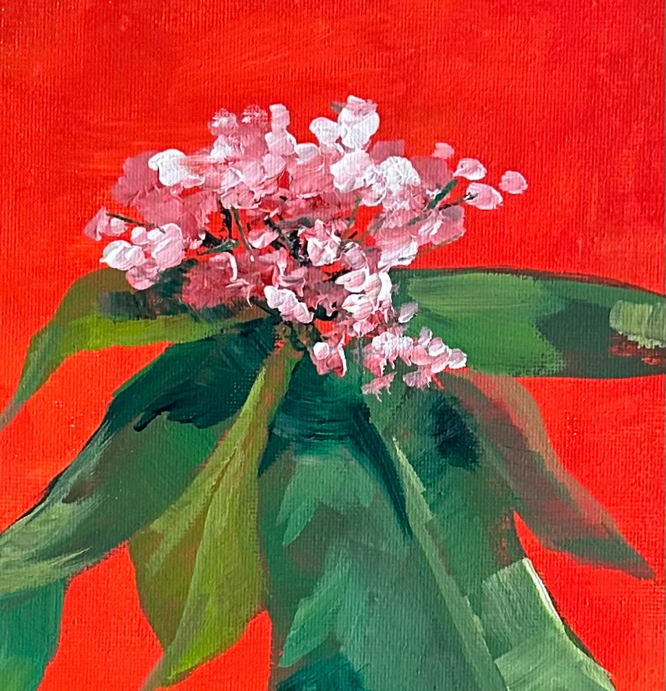 Laurel silvestre – cuadro original en Canarias – María Betancor (detalle)