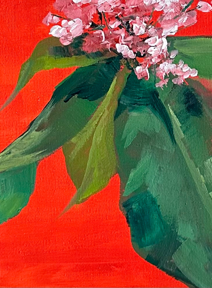 Laurel silvestre – cuadro original en Canarias – María Betancor (detalle)