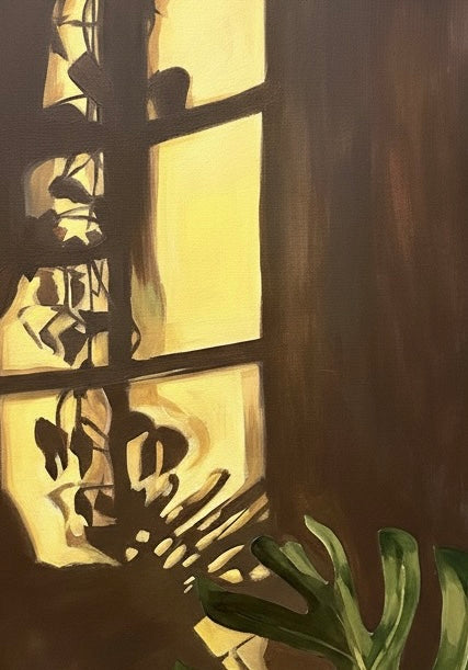 Sombras – cuadro al óleo original en Canarias – María Betancor (detalle)