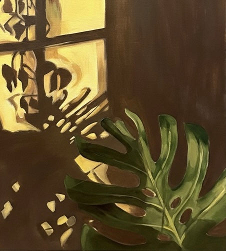 Sombras – cuadro al óleo original en Canarias – María Betancor (detalle)