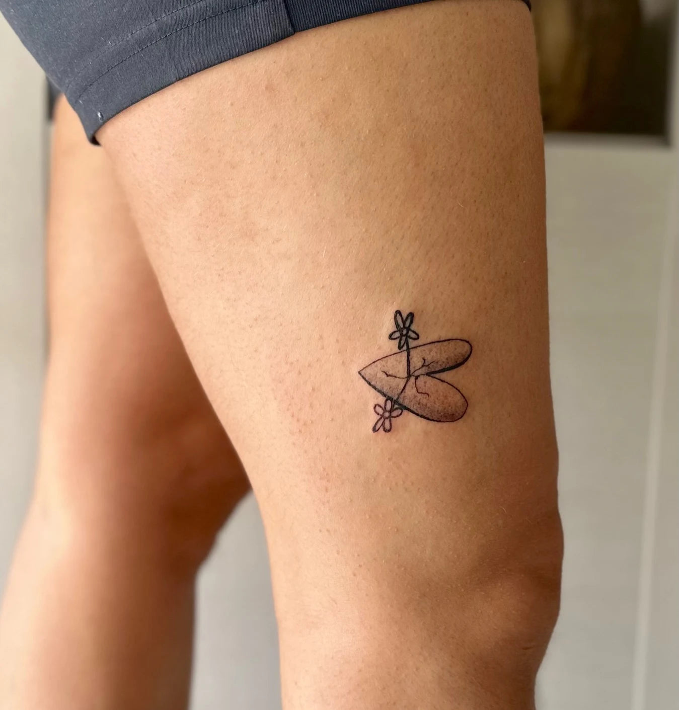Corazón y flores